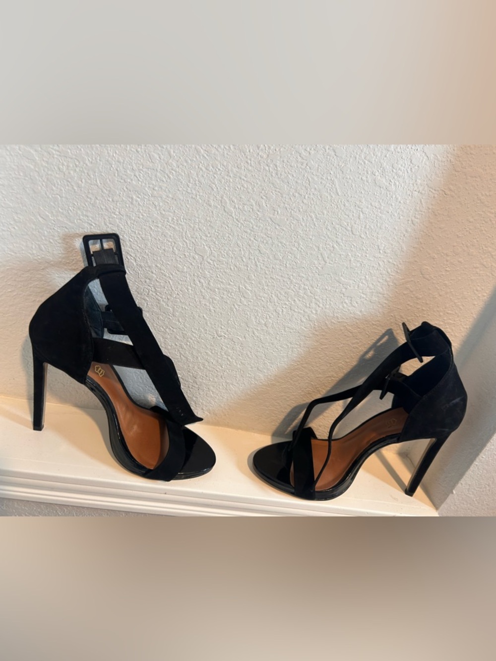 Women’s Black Strappy High Heel Sandals